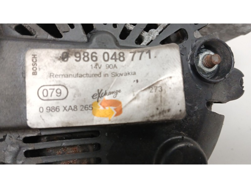 Recambio de alternador para fiat fiorino furgoneta/monovolumen (225_) 1.3 d multijet (225bxe1a) referencia OEM IAM 0986048771  