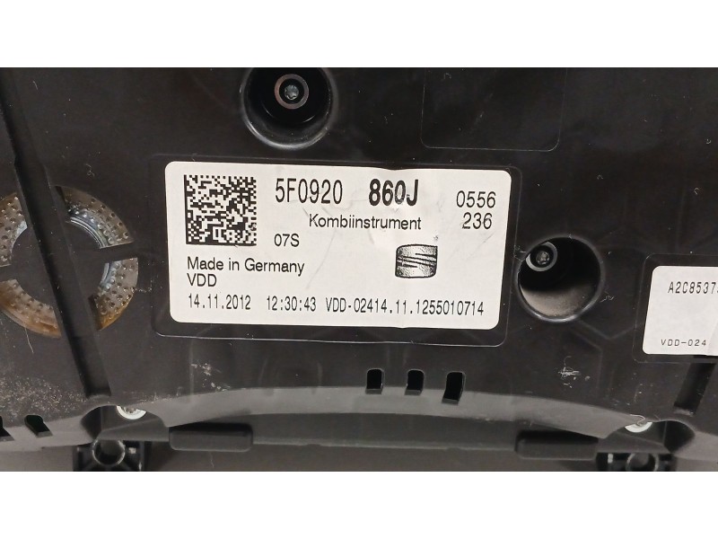 Recambio de cuadro instrumentos para seat leon (5f1) 1.6 tdi referencia OEM IAM 5F0920860J  A2C85375500