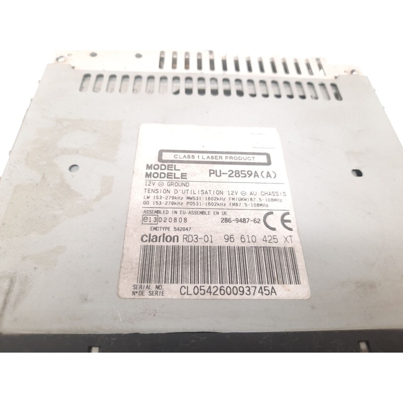 Recambio de sistema audio / radio cd para peugeot partner (s2) referencia OEM IAM CLO5426009345A  