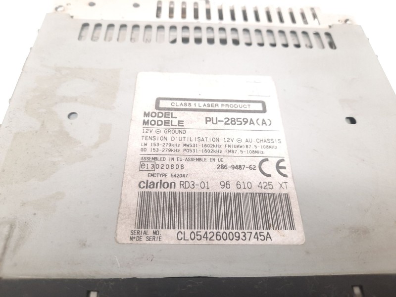 Recambio de sistema audio / radio cd para peugeot partner (s2) referencia OEM IAM CLO5426009345A  