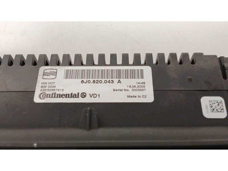 Recambio de mando climatizador para seat ibiza iv sc (6j1, 6p5) 1.9 tdi referencia OEM IAM 6J0820043A  