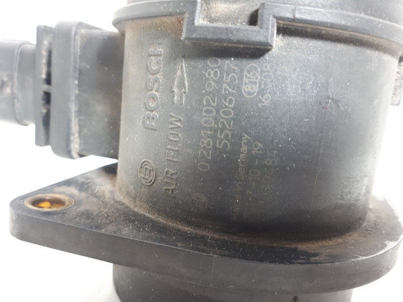 Recambio de caudalimetro para fiat bravo (198) 1.9 16v dynamic multijet referencia OEM IAM 55206757 0281002980 