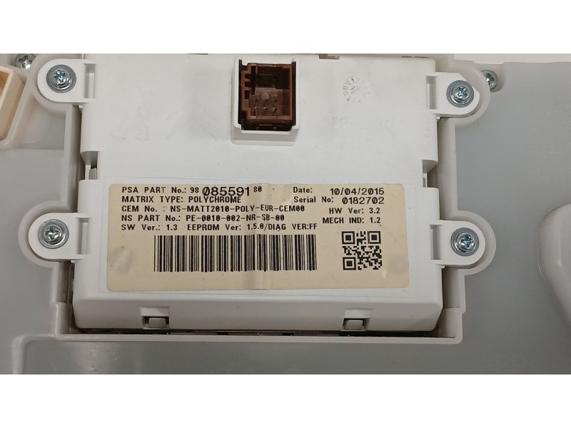Recambio de cuadro instrumentos para peugeot 208 i (ca_, cc_) 1.6 hdi referencia OEM IAM 9808559180  