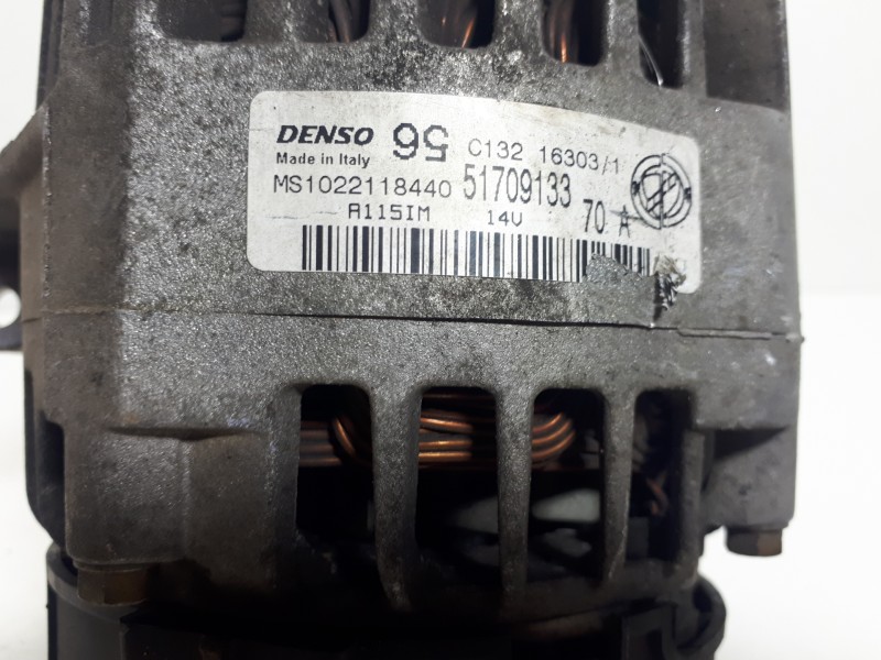 Recambio de alternador para fiat panda (169) 1.2 8v alessi referencia OEM IAM 51709133 MS1022118440 70A