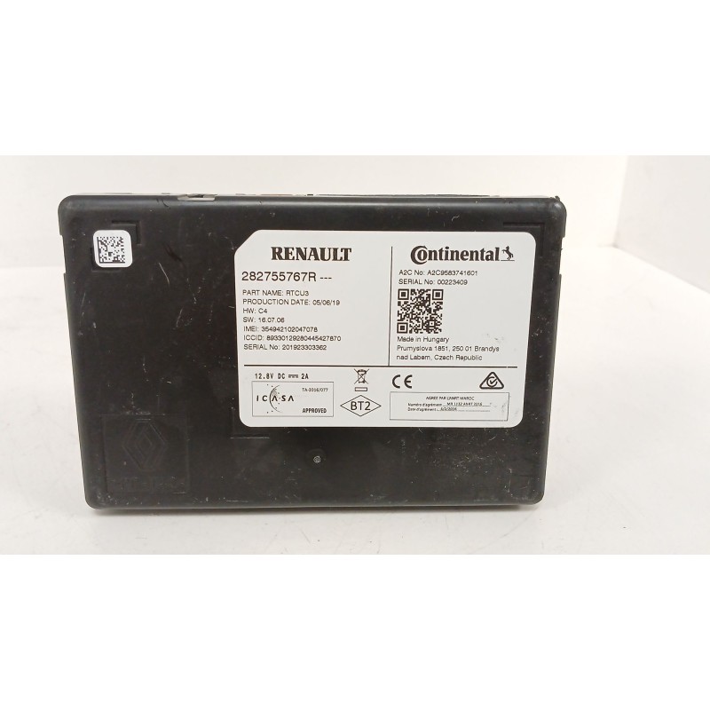 Recambio de modulo electronico para renault captur i (j5_, h5_) 0.9 tce 90 referencia OEM IAM 282755767R  A2C9583741601