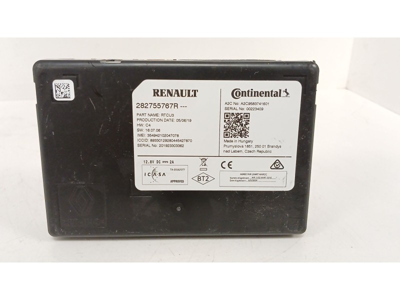 Recambio de modulo electronico para renault captur i (j5_, h5_) 0.9 tce 90 referencia OEM IAM 282755767R  A2C9583741601