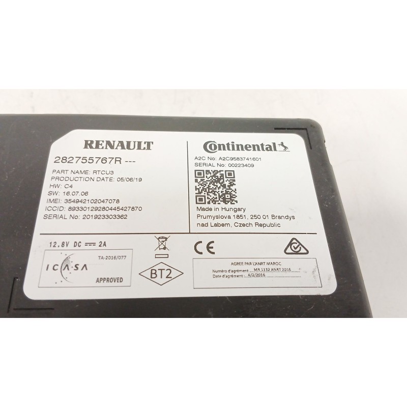 Recambio de modulo electronico para renault captur i (j5_, h5_) 0.9 tce 90 referencia OEM IAM 282755767R  A2C9583741601