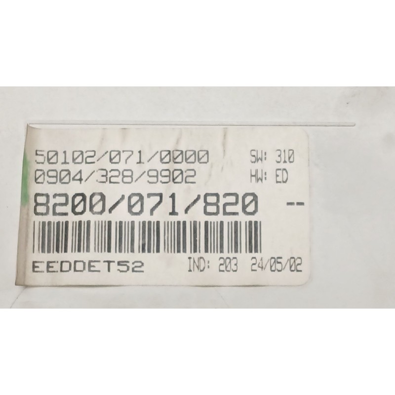 Recambio de cuadro instrumentos para renault megane i fase 2 berlina (ba0) 1.9 dci diesel cat referencia OEM IAM 8200071820 3492