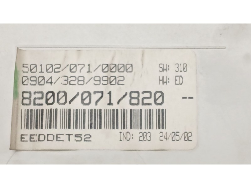 Recambio de cuadro instrumentos para renault megane i fase 2 berlina (ba0) 1.9 dci diesel cat referencia OEM IAM 8200071820 3492