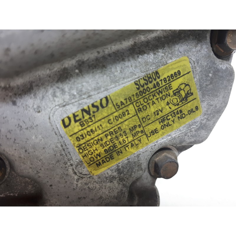 Recambio de compresor aire acondicionado para fiat panda (169) 1.2 8v alessi referencia OEM IAM 46782669 5A7875000 SCSB06