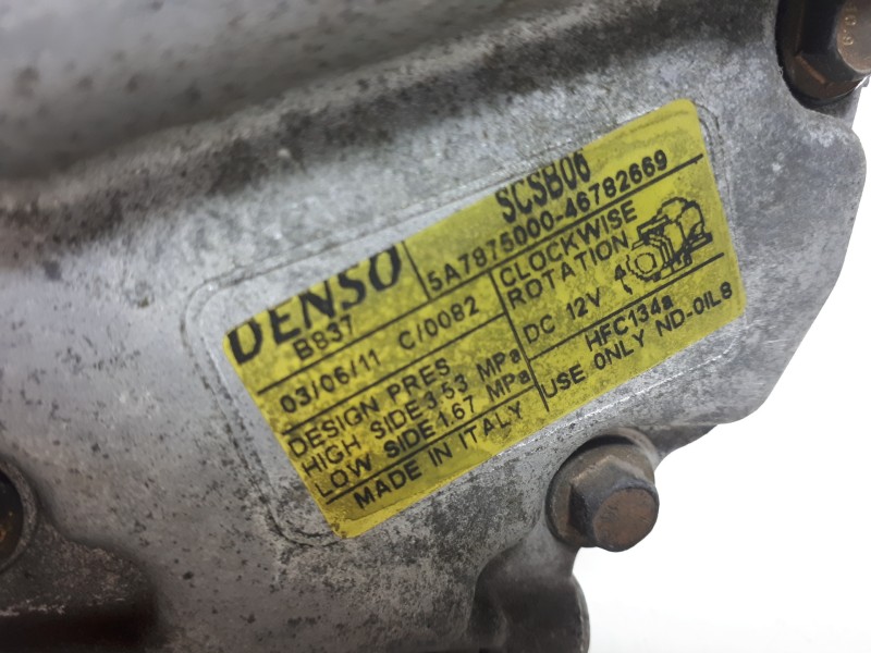 Recambio de compresor aire acondicionado para fiat panda (169) 1.2 8v alessi referencia OEM IAM 46782669 5A7875000 SCSB06