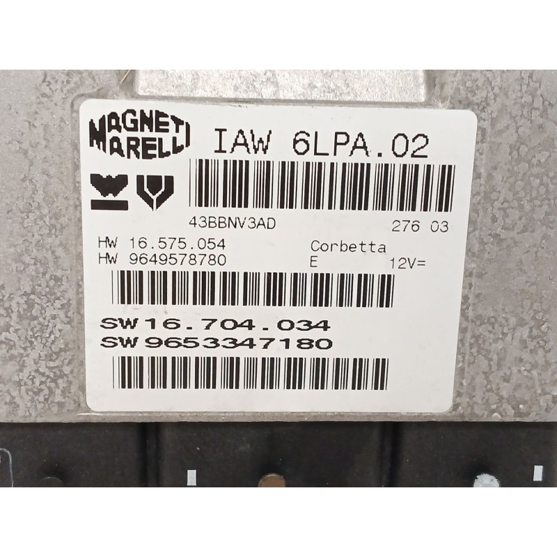 Recambio de centralita motor uce para peugeot 307 cc (3b) 2.0 16v referencia OEM IAM 9649578780 T5D6W 9653347180