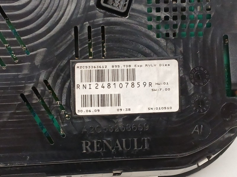 Recambio de cuadro instrumentos para renault megane iii hatchback (bz0/1_, b3_) 1.5 dci referencia OEM IAM   