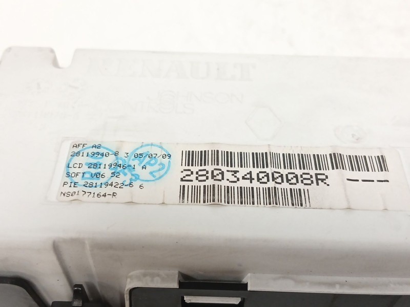 Recambio de pantalla multifuncion para renault megane iii hatchback (bz0/1_, b3_) 1.5 dci referencia OEM IAM 280340008R  