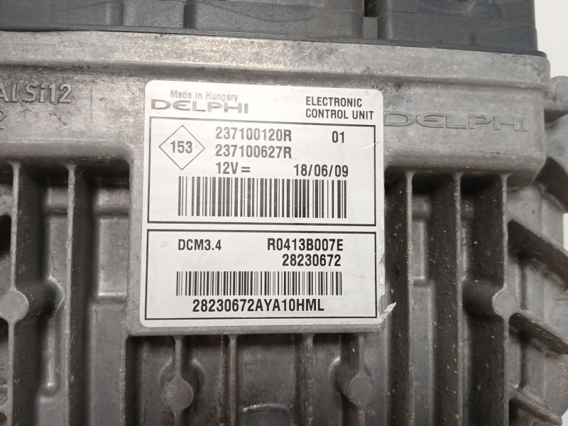 Recambio de centralita motor uce para renault megane iii hatchback (bz0/1_, b3_) 1.5 dci referencia OEM IAM 237100120R  23710062