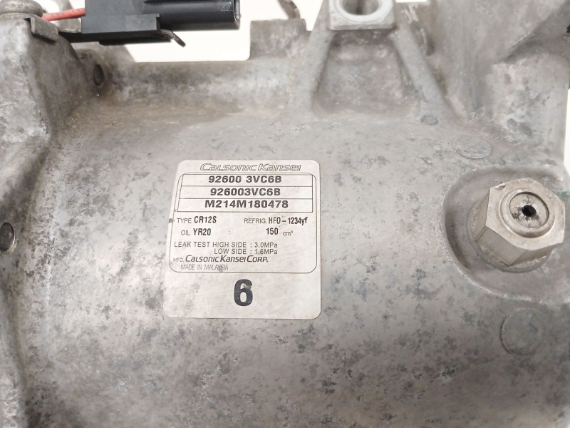 Recambio de compresor aire acondicionado para nissan note (e12) 1.5 dci referencia OEM IAM    Recambio de compresor aire acondicionado para nissan note (e12) 1.5 dci referencia OEM IAM
