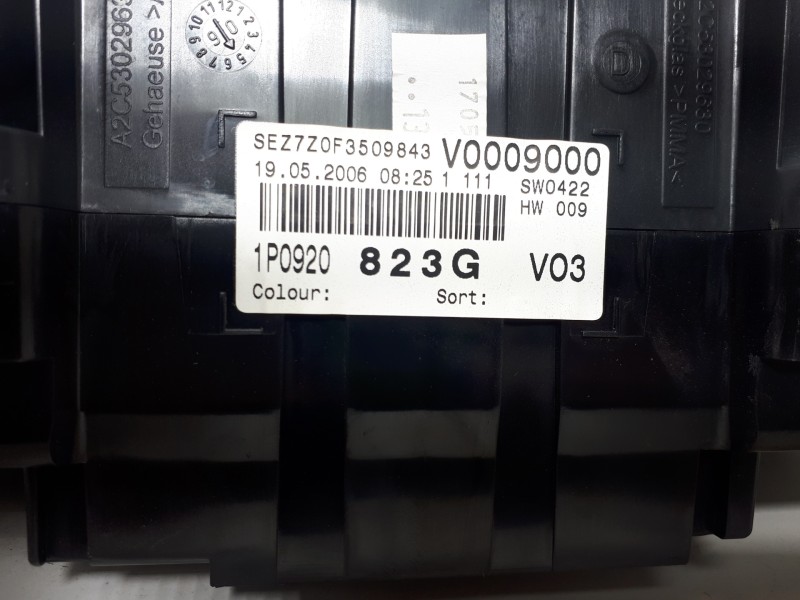 Recambio de cuadro instrumentos para seat leon (1p1) comfort limited referencia OEM IAM 1P0920823G V0009000A 