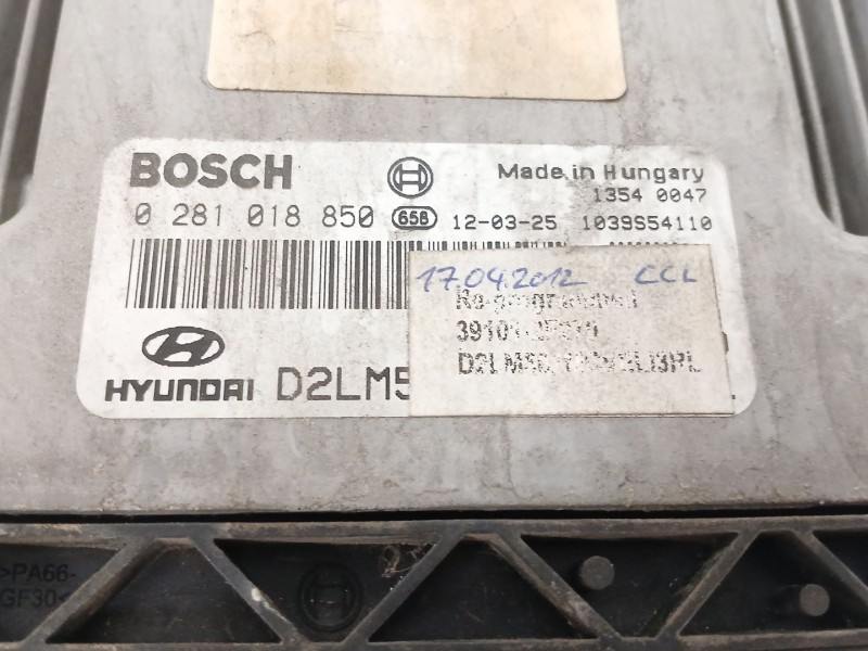Recambio de centralita motor uce para hyundai ix35 (lm, el, elh) 2.0 crdi referencia OEM IAM 0281018850  13540047