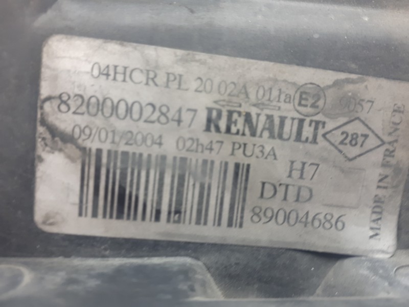 Recambio de faro derecho para renault laguna ii (bg0) authentique referencia OEM IAM 8200002847  