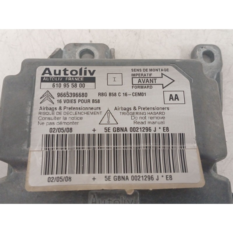 Recambio de centralita airbag para citroën c4 grand picasso i (ua_) 2.0 hdi 138 referencia OEM IAM 610955800  9665396680