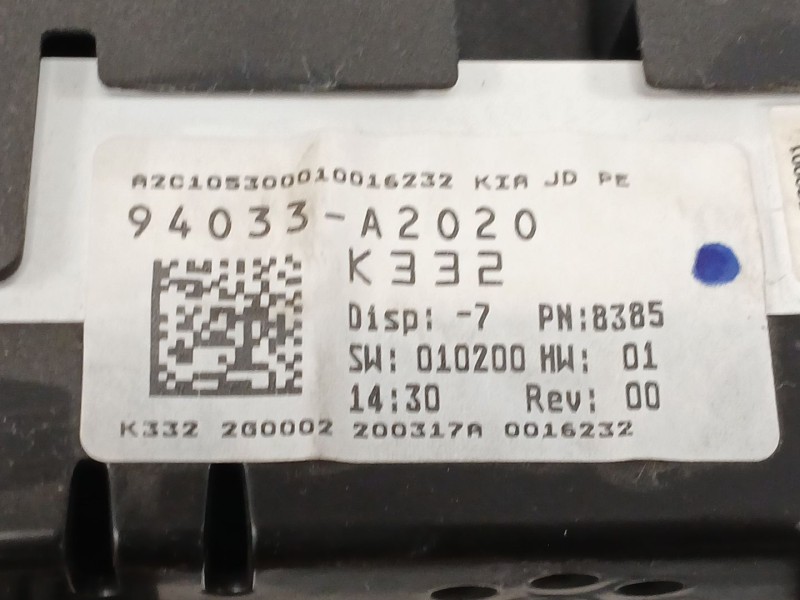Recambio de cuadro instrumentos para kia cee´d (jd) 1.6 crdi 110 referencia OEM IAM   