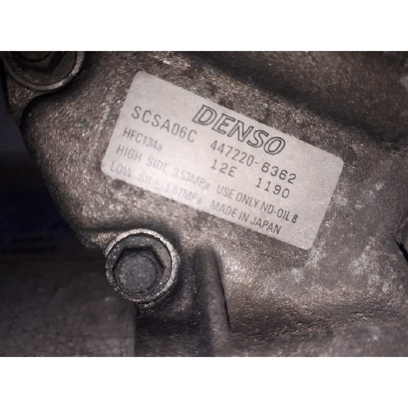 Recambio de compresor aire acondicionado para toyota corolla (e12) 2.0 d-4d luna berlina referencia OEM IAM 4472206362 SCSA06C 