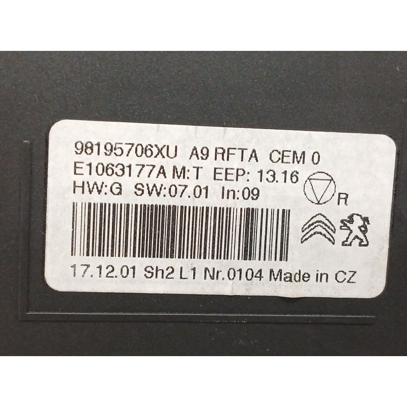Recambio de mando climatizador para peugeot 208 i (ca_, cc_) 1.2 vti 82 referencia OEM IAM 98195706XU  