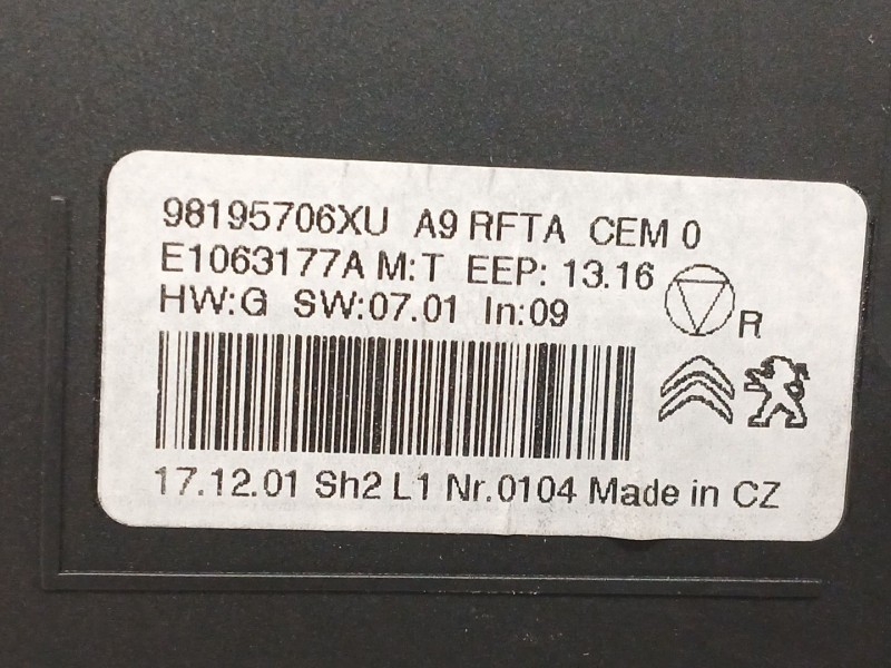 Recambio de mando climatizador para peugeot 208 i (ca_, cc_) 1.2 vti 82 referencia OEM IAM 98195706XU  
