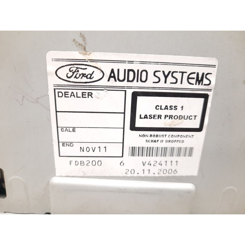 Recambio de sistema audio / radio cd para ford fiesta (cbk) 1.4 tdci cat referencia OEM IAM 10R023539 KW2000 