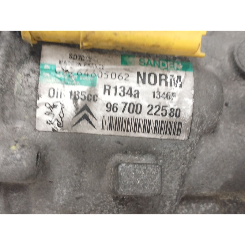 Recambio de compresor aire acondicionado para citroën c5 iii (rd_) 2.0 hdi 140 referencia OEM IAM 9670022580  1346F Recambio de compresor aire acondicionado para citroën c5 iii (rd_) 2.0 hdi 140 referencia OEM IAM 9670022580  1346F