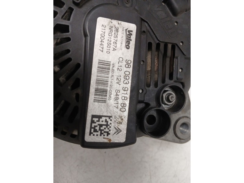 Recambio de alternador para peugeot 208 i (ca_, cc_) 1.2 vti 82 referencia OEM IAM 9809391880 2625767A CL12
