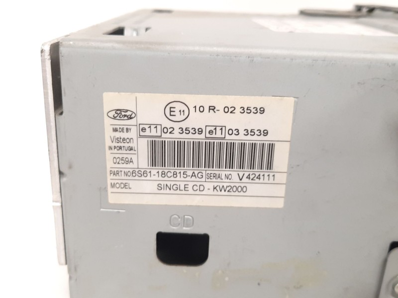 Recambio de sistema audio / radio cd para ford fiesta (cbk) 1.4 tdci cat referencia OEM IAM 10R023539 KW2000 