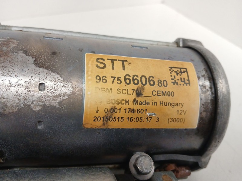 Recambio de motor arranque para peugeot 308 ii (lb_, lp_, lw_, lh_, l3_) 1.6 hdi / bluehdi 115 referencia OEM IAM 9675660680  00