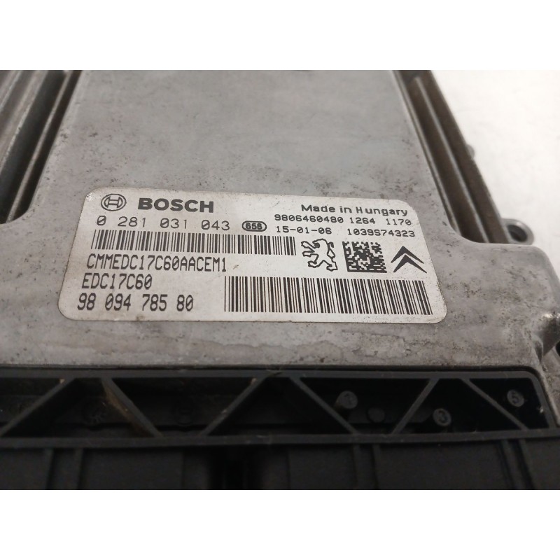 Recambio de centralita motor uce para citroën c4 cactus 1.6 bluehdi 100 referencia OEM IAM 0281031043   Recambio de centralita motor uce para citroën c4 cactus 1.6 bluehdi 100 referencia OEM IAM 0281031043