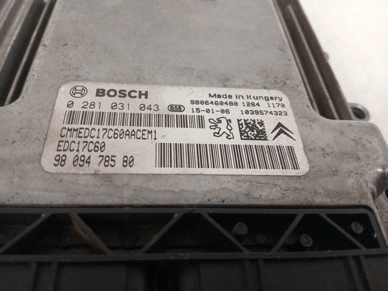 Recambio de centralita motor uce para citroën c4 cactus 1.6 bluehdi 100 referencia OEM IAM 0281031043   Recambio de centralita motor uce para citroën c4 cactus 1.6 bluehdi 100 referencia OEM IAM 0281031043