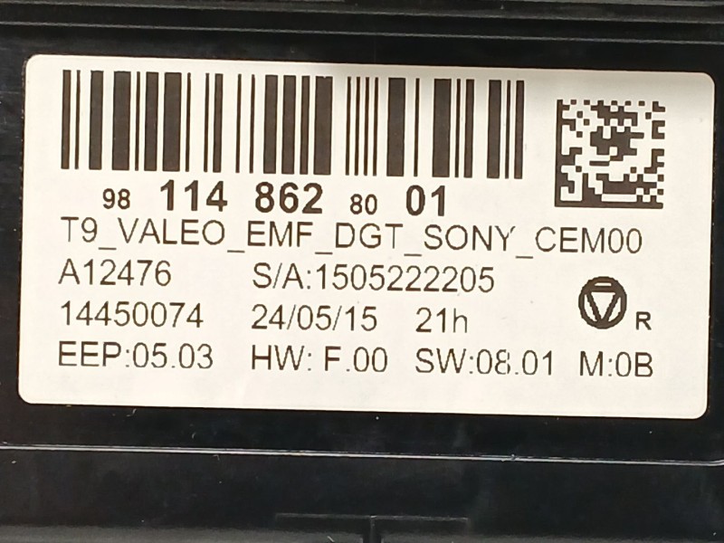 Recambio de pantalla multifuncion para peugeot 308 ii (lb_, lp_, lw_, lh_, l3_) 1.6 hdi / bluehdi 115 referencia OEM IAM 9811486