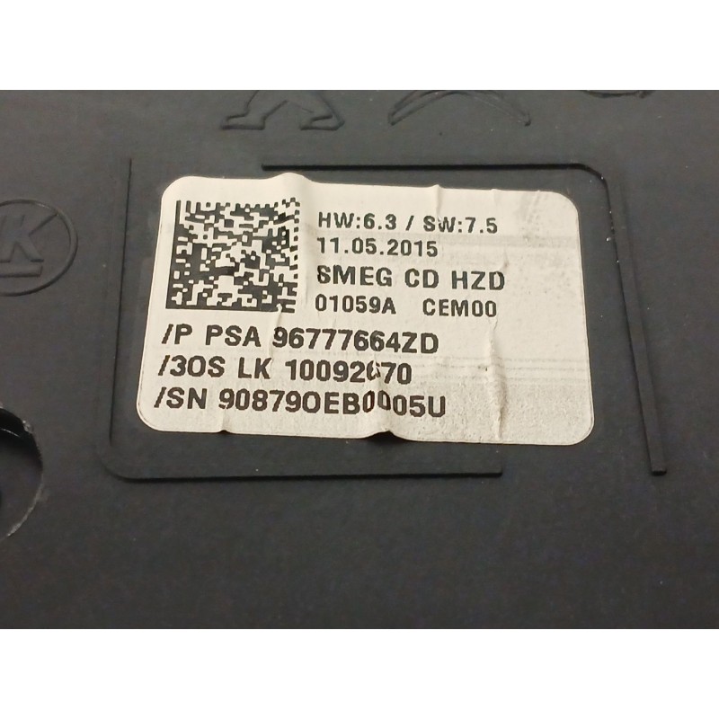 Recambio de mando multifuncion para peugeot 308 ii (lb_, lp_, lw_, lh_, l3_) 1.6 hdi / bluehdi 115 referencia OEM IAM 96777664ZD