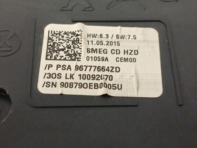 Recambio de mando multifuncion para peugeot 308 ii (lb_, lp_, lw_, lh_, l3_) 1.6 hdi / bluehdi 115 referencia OEM IAM 96777664ZD