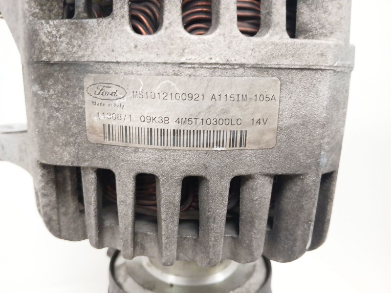 Recambio de alternador para ford focus ii (da_, hcp, dp) 1.8 tdci referencia OEM IAM MS1012100921  4M5T10300LC Recambio de alternador para ford focus ii (da_, hcp, dp) 1.8 tdci referencia OEM IAM MS1012100921  4M5T10300LC