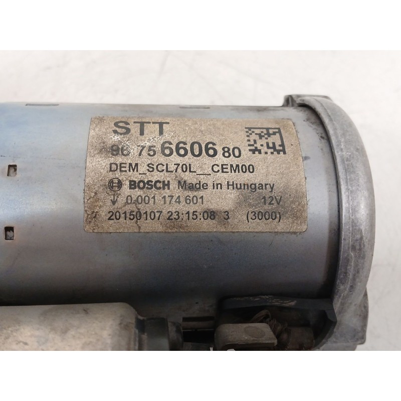 Recambio de motor arranque para citroën c4 cactus 1.6 bluehdi 100 referencia OEM IAM 9675660680  0001174601