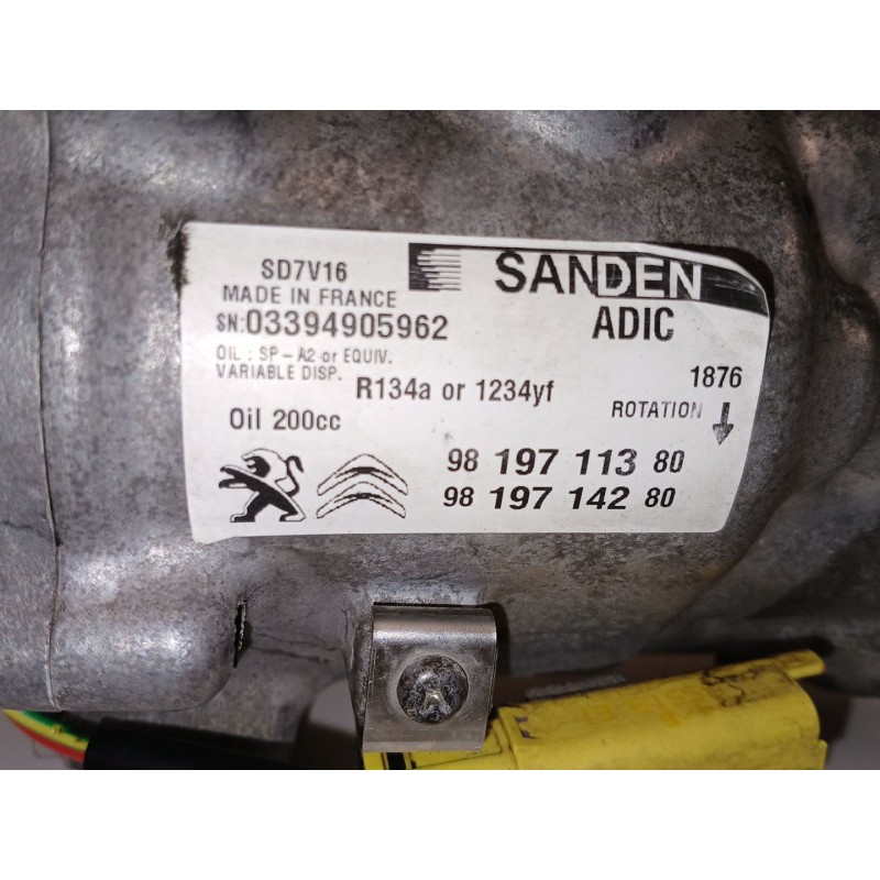 Recambio de compresor aire acondicionado para citroën jumper ii autobús 2.0 bluehdi 130 referencia OEM IAM 9819711380 9819714280
