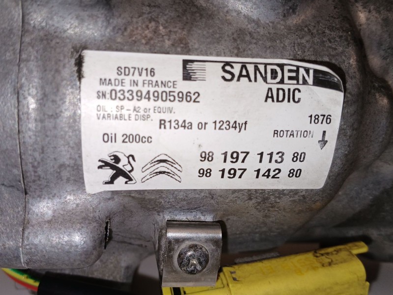 Recambio de compresor aire acondicionado para citroën jumper ii autobús 2.0 bluehdi 130 referencia OEM IAM 9819711380 9819714280