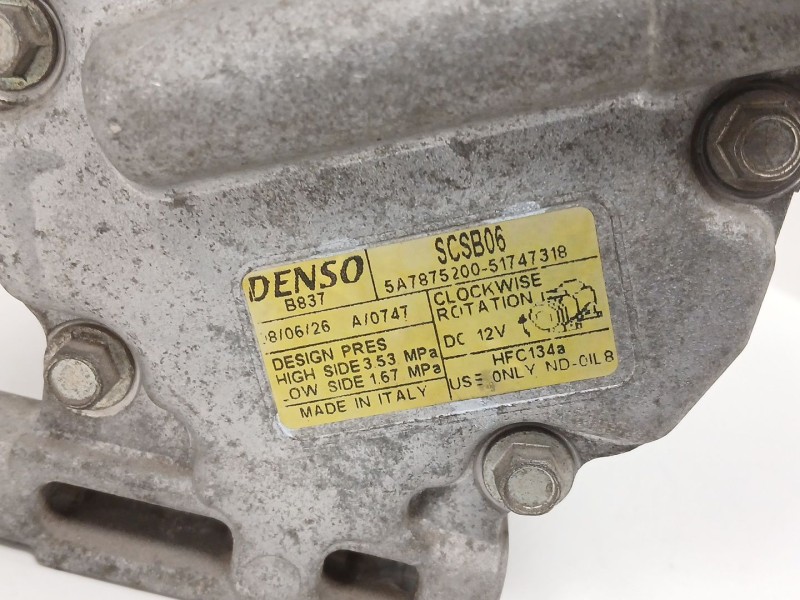 Recambio de compresor aire acondicionado para fiat 500 (312_) 1.2 (312axa1a) referencia OEM IAM   