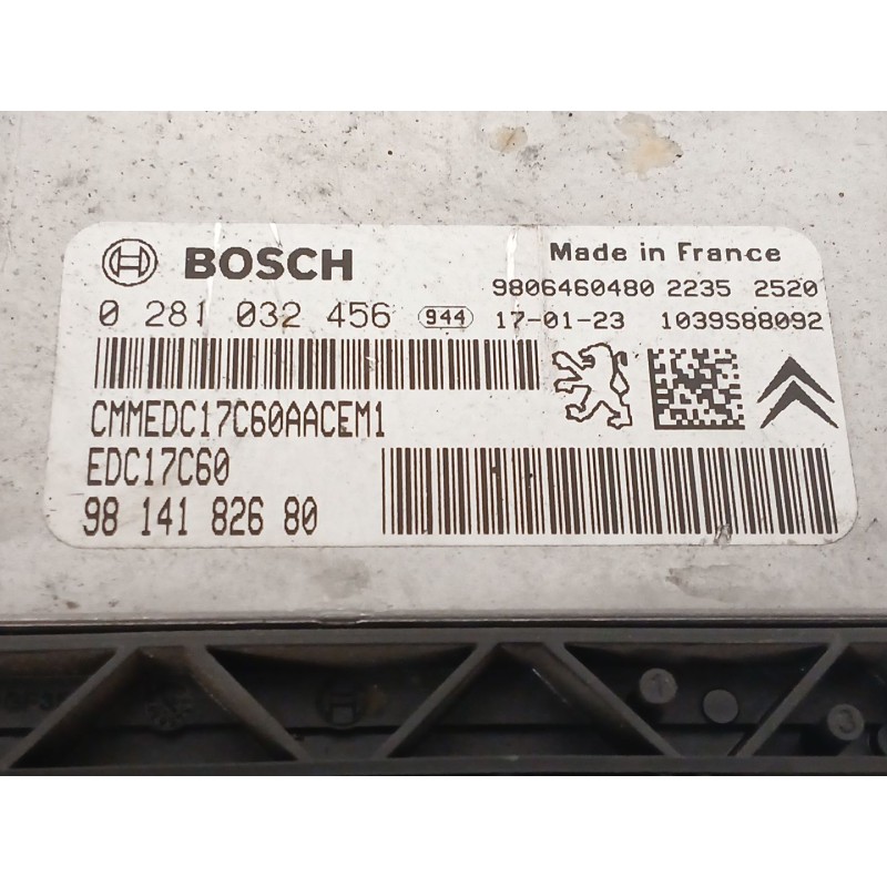 Recambio de centralita motor uce para citroën berlingo furgoneta/monovolumen (b9) 1.6 bluehdi 100 referencia OEM IAM 0281032456 