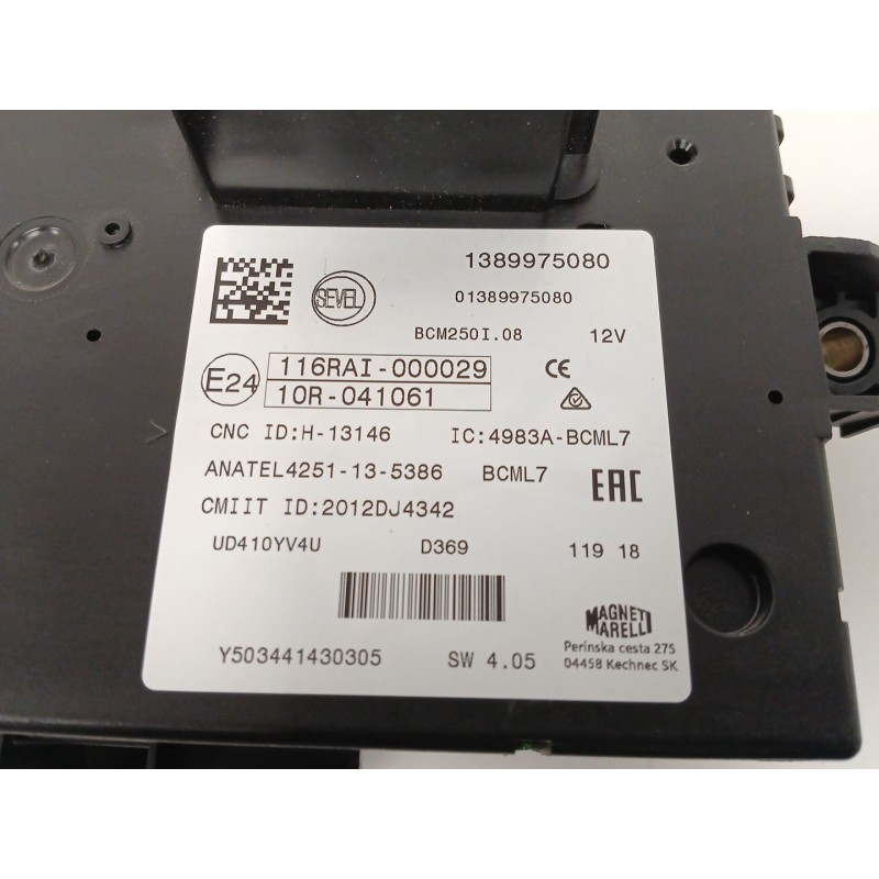 Recambio de caja reles / fusibles para citroën jumper ii autobús 2.0 bluehdi 130 referencia OEM IAM 116RAI000029  