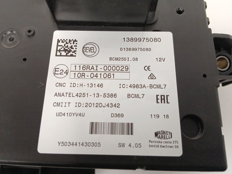 Recambio de caja reles / fusibles para citroën jumper ii autobús 2.0 bluehdi 130 referencia OEM IAM 116RAI000029  