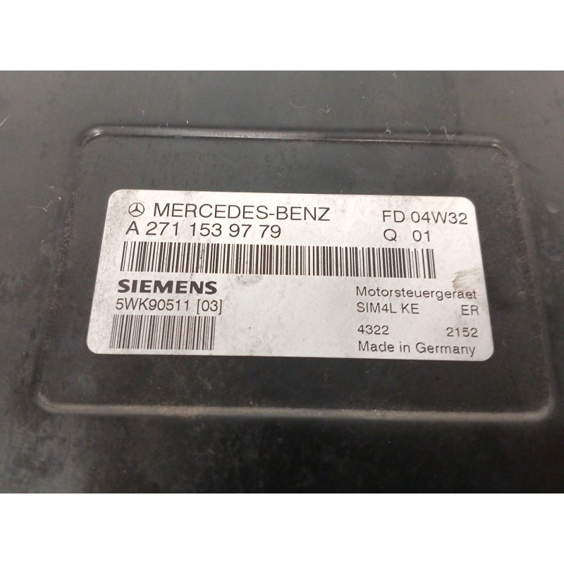 Recambio de centralita motor uce para mercedes-benz slk (r171) 200 kompressor (171.442) referencia OEM IAM A2711539779 5WK90511 