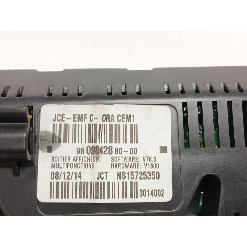 Recambio de pantalla multifuncion para citroën jumpy ii furgoneta 1.6 hdi 90 8v referencia OEM IAM   