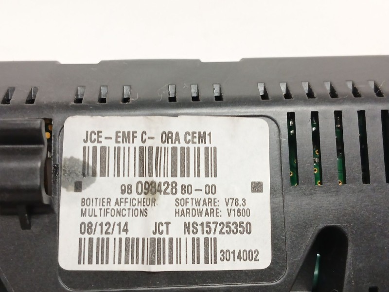 Recambio de pantalla multifuncion para citroën jumpy ii furgoneta 1.6 hdi 90 8v referencia OEM IAM   