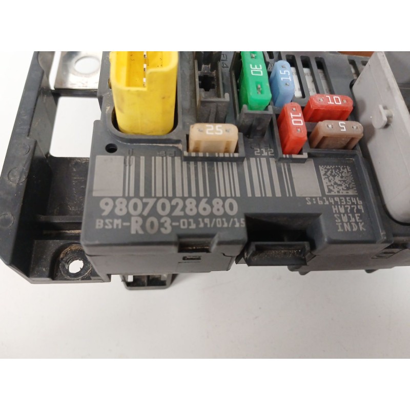 Recambio de caja reles / fusibles para citroën jumpy ii furgoneta 1.6 hdi 90 8v referencia OEM IAM 9807028680 R03 
